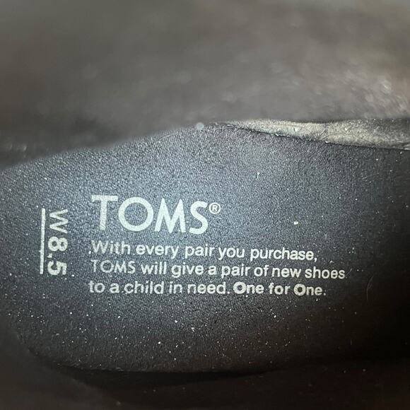 TOMS Leila Bootie Grey Felt Metallic Tweed Shine‎ Boucle Boot Women's Size 8.5 - Picture 5 of 7